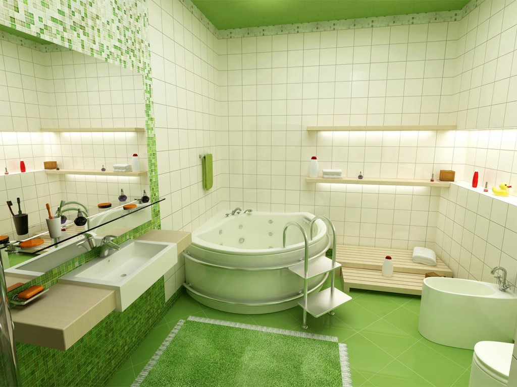 Яркие цветовые схемы дизайна ванны