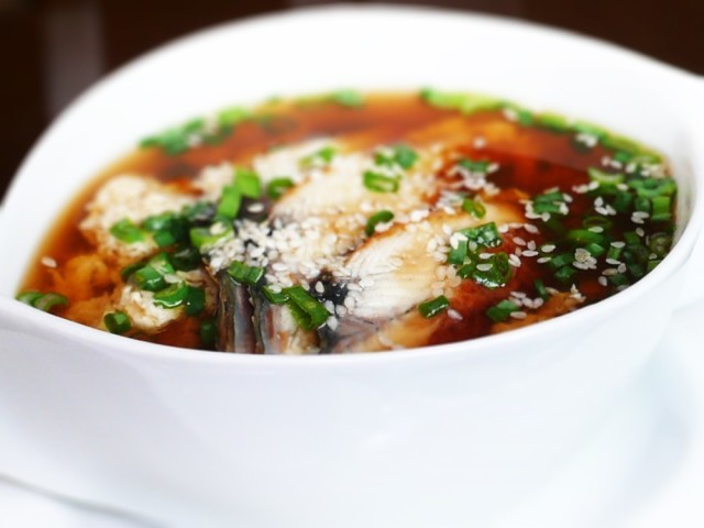 Мисо суп с добавлением рыбы