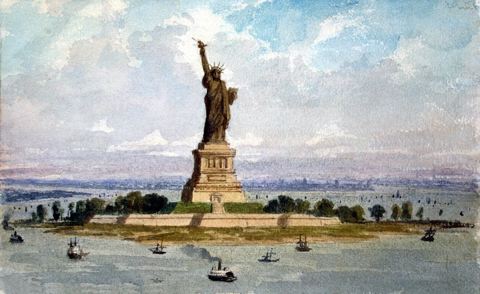 Статуя свободы в первое время служила маяком