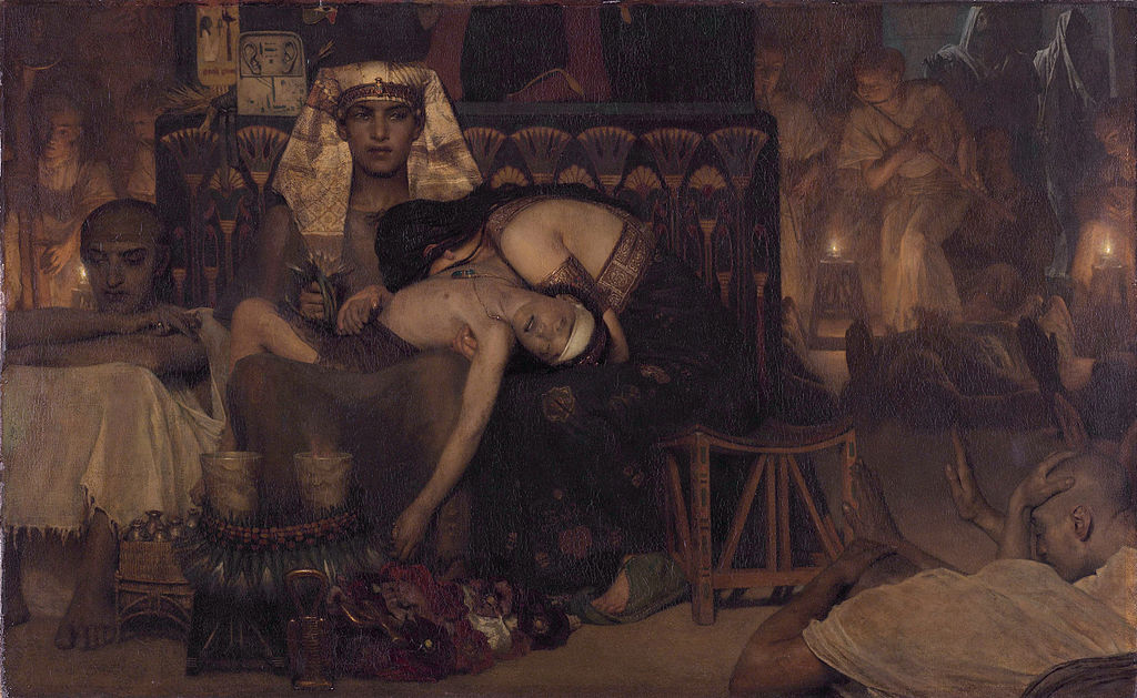 Десять казней египетских смерть первенца фараона картина Альмы-Тадемы.