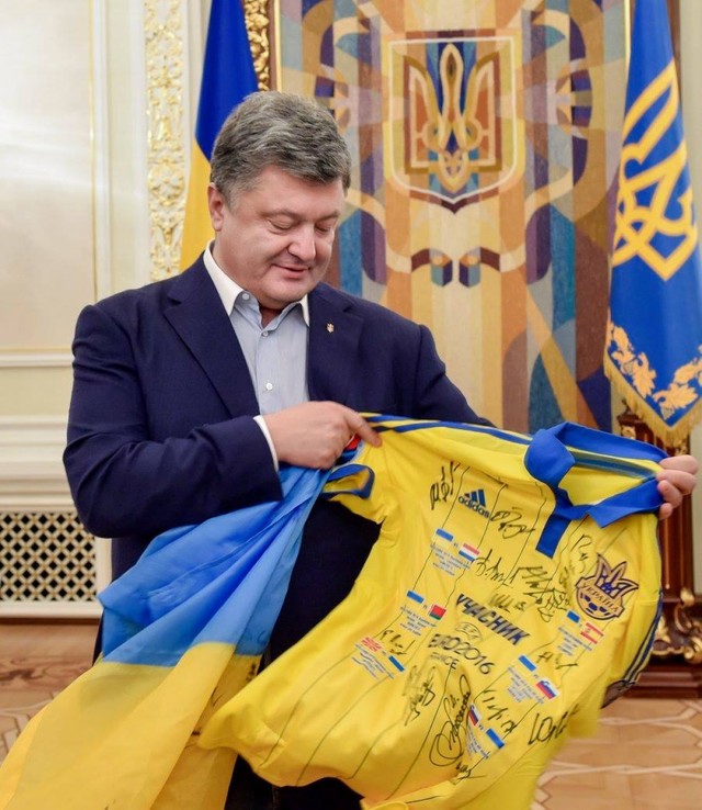 Сборная Украины Петр Порошенко поздравил лично!