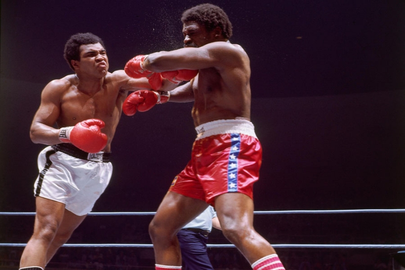 Наверное, это самый известный бой за всю историю бокса Величайший Мухаммад Али против Джорджа Формана.