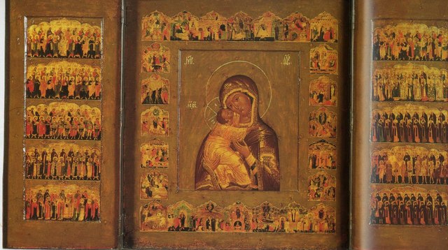 Икона Владимирской Божьей матери в Третьяковской галереи