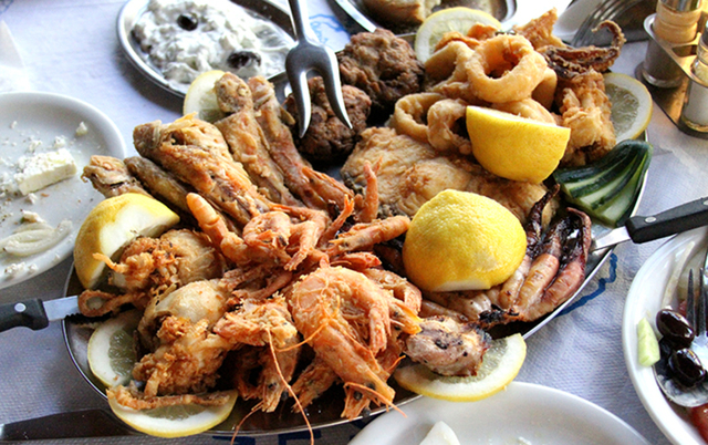 Греция: морепродукты приготовленные на гриле