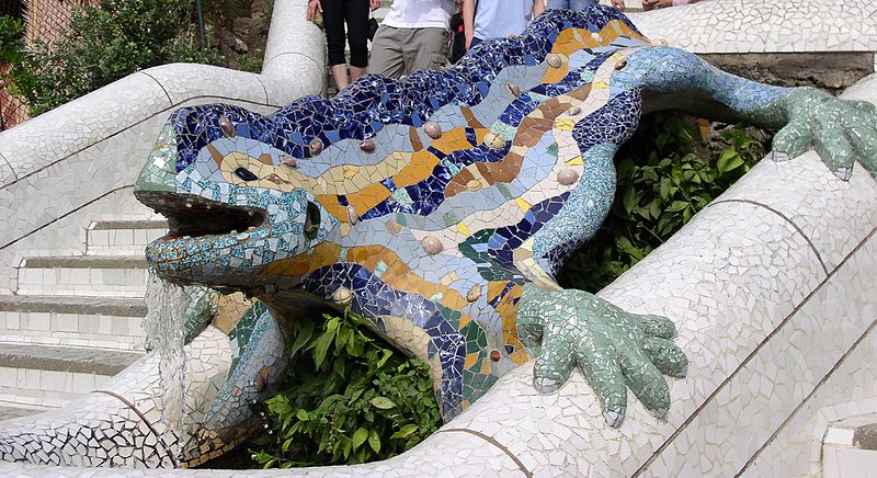 Символ парка - мозаичная ящерица